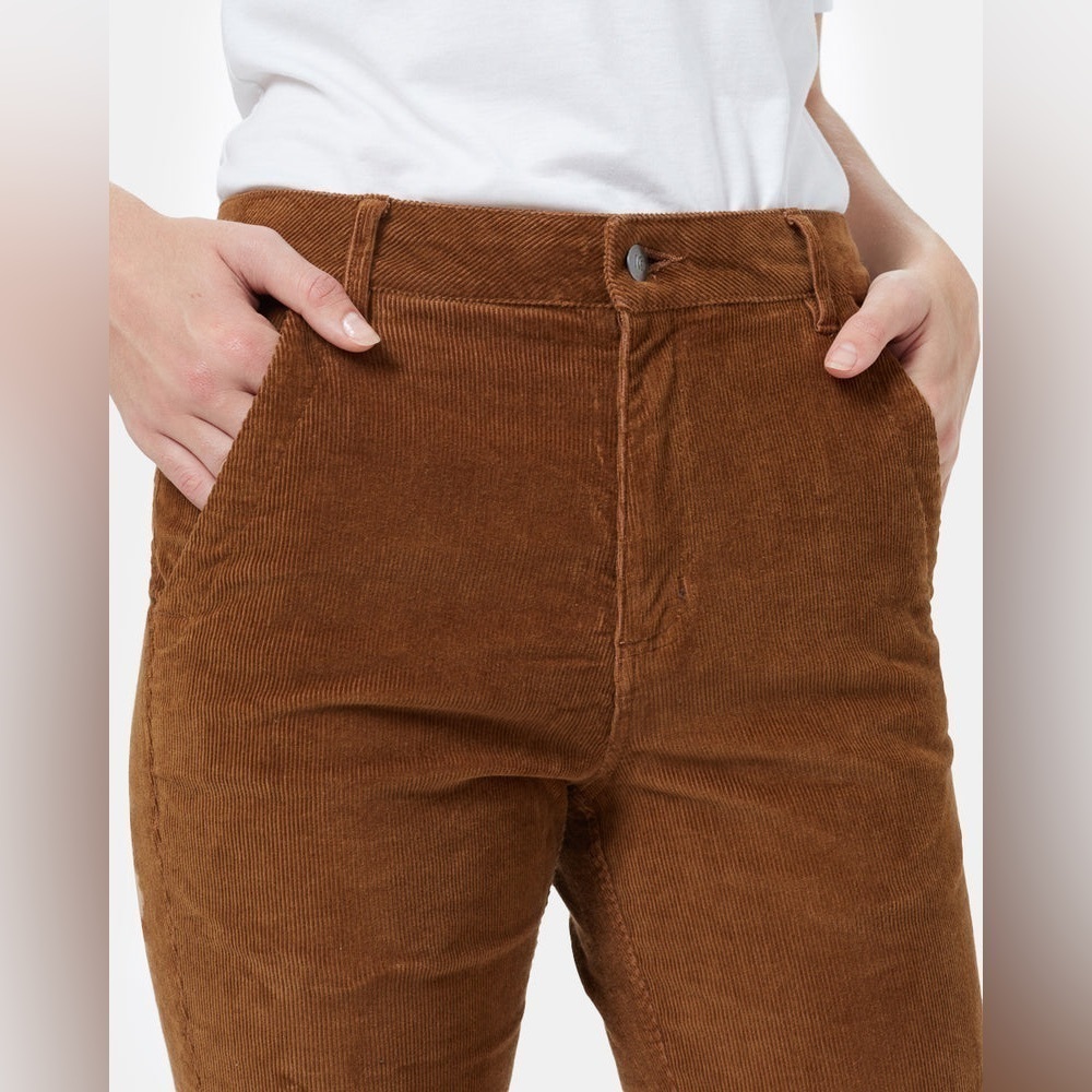 TenTree Corduroy Cropped Straight Leg Eco-Friendly Trousers Pants Women’s size 2 - Picture 2 of 14